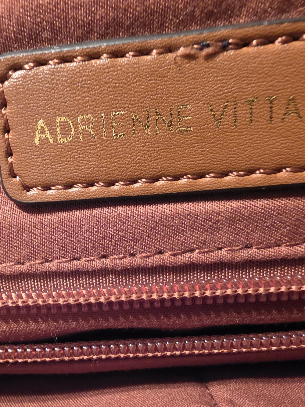 Adrianne Vittadni Brown Leather Tote Bag - Versatile Shoulder Bag